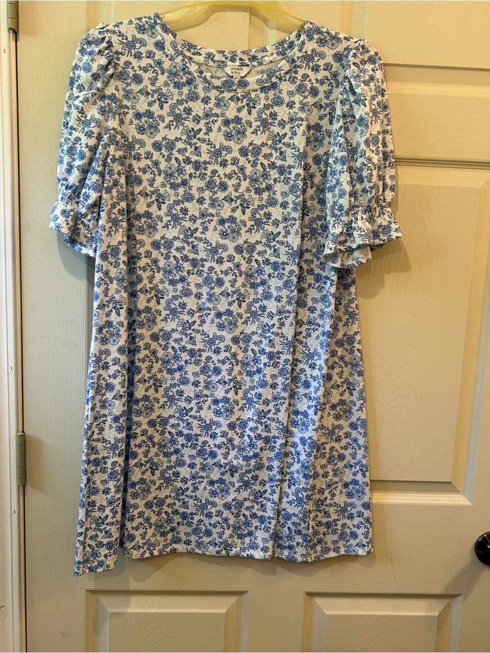 crown & ivy Blue and White Floral Mini Dress